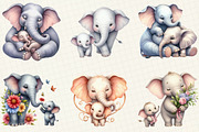 Mother's Day Elephant Clipart, an Illustration by OK Design (Thumbnail 3 of 5)