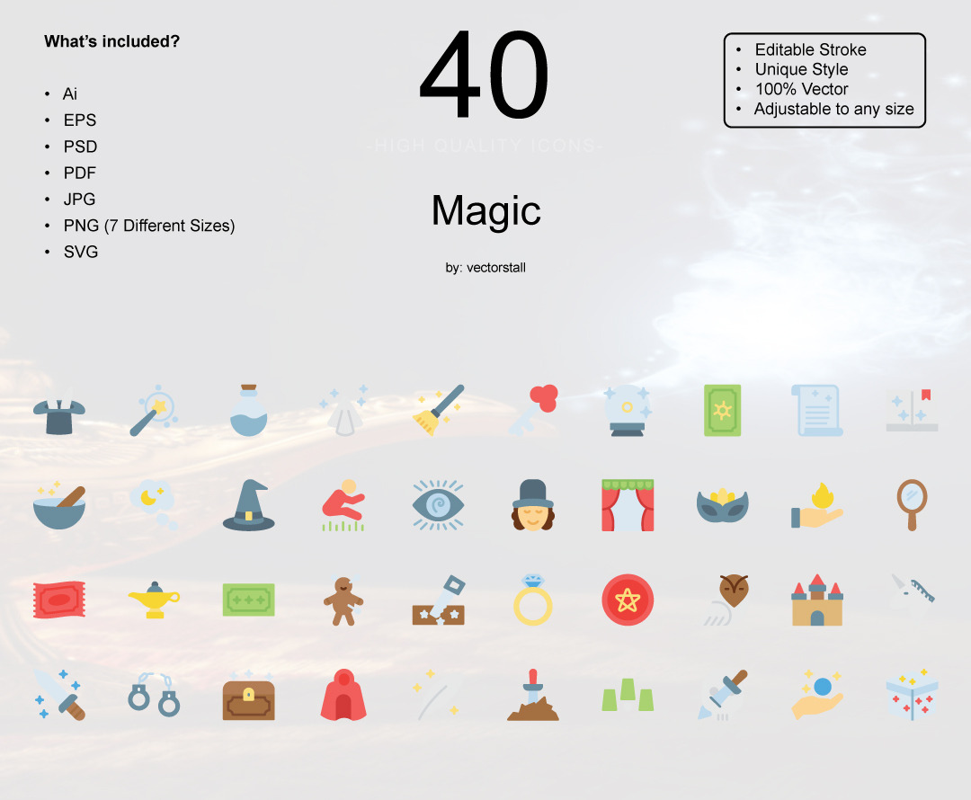 Magic, an Icon by Vector Stall | Creative Market