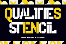 Qualities Stencil Font