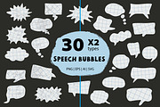 Grid paper speech bubbles. Vector, an Object Graphic by VaraNa Art (Thumbnail 1 of 3)