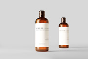 Amber Glass Bottle Mockups, a Cups & Container Mockup by pmvch (Thumbnail 2 of 10)
