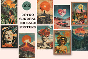 Retro Surreal Collage Posters, a Background Graphic by Amiraliya (Thumbnail 1 of 9)