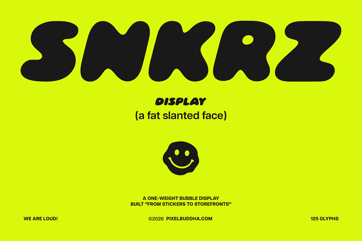 SNKRZ - Chunky Streetwear Font, a Sans Serif Font by pixelbuddha.net (Photo 1 of 7)