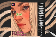 Braids brushes for Procreate, a Brush Add-On by Bluesssatan (Thumbnail 1 of 2)