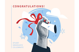 Graduate vector illustration, an Education Illustration by Zaie