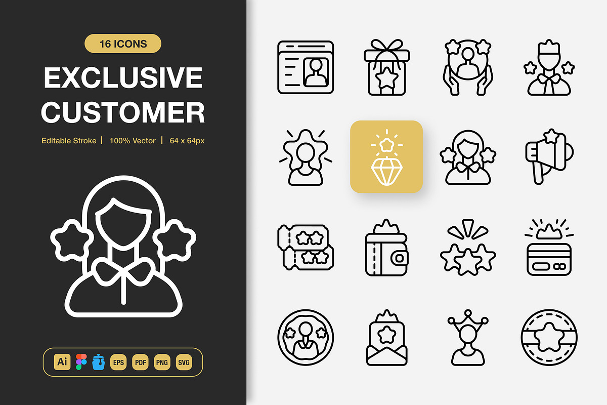 Exclusive Customer Icons, an Icon by Spacepixel Creative