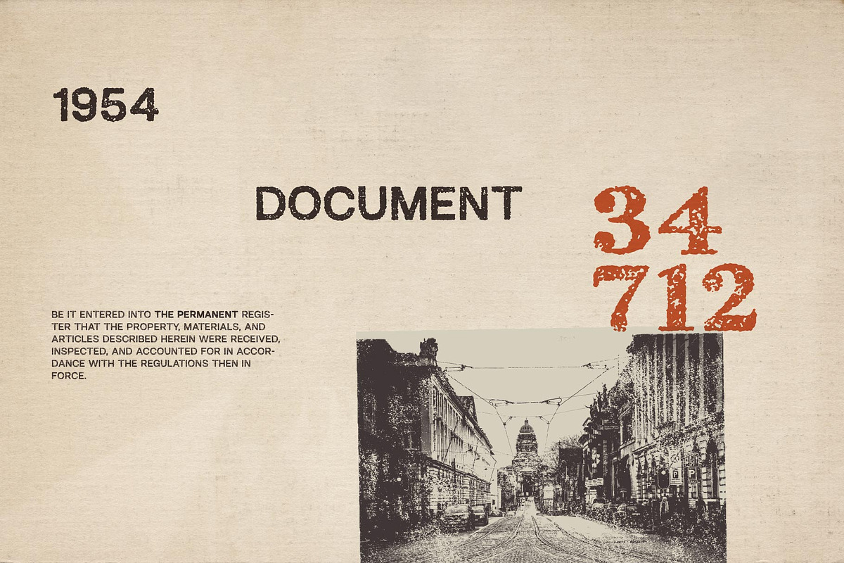 Archivers; Old Print All Caps Fonts, a Sans Serif Font by Eko Bimantara (Photo 8 of 10)
