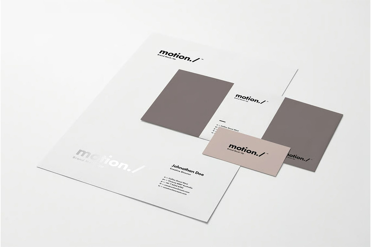 Motion Branding Print Pack Mockup, an Advertising Mockup by zippypixelstudio (Photo 7 of 9)