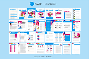 Blue Chic Workbook Canva Template