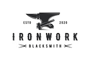 Ironwork Emblem Logo Template, a Branding & Logo Template by vectorwithin (Thumbnail 1 of 3)