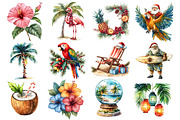 Tropical Christmas Clipart PNG, an Illustration by Dream Creation (Thumbnail 3 of 5)