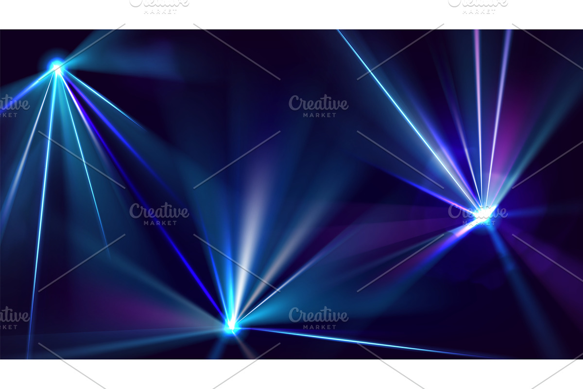 Laser show. Concert music stage with, an Illustration by Frogella