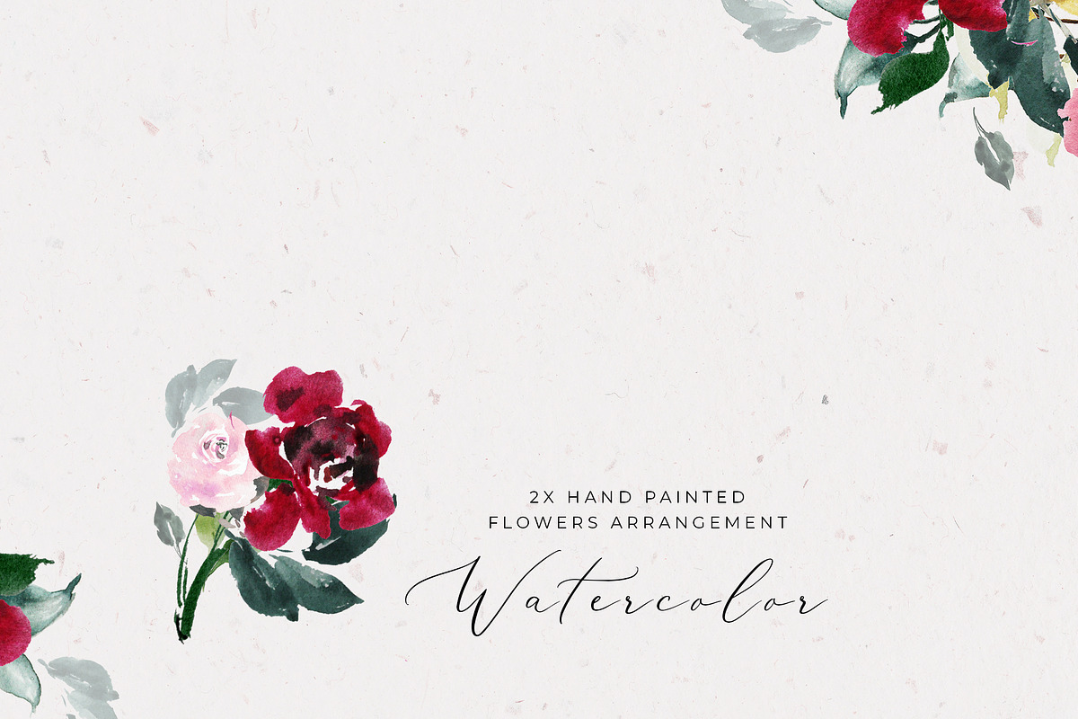 Watercolor Flowers Floral Clipart, an Illustration by WalaPalette (Photo 4 of 5)