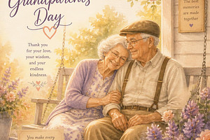 Happy Grandparents Day Card, a Person Photo by microtasker