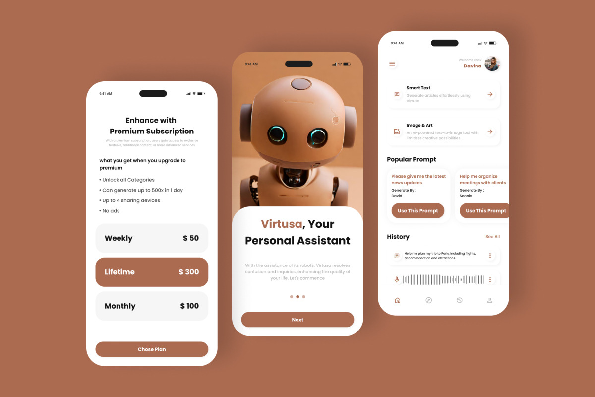 Virtusa - Ai Chatbot Mobile App, an App Template by twinstd (Photo 2 of 5)