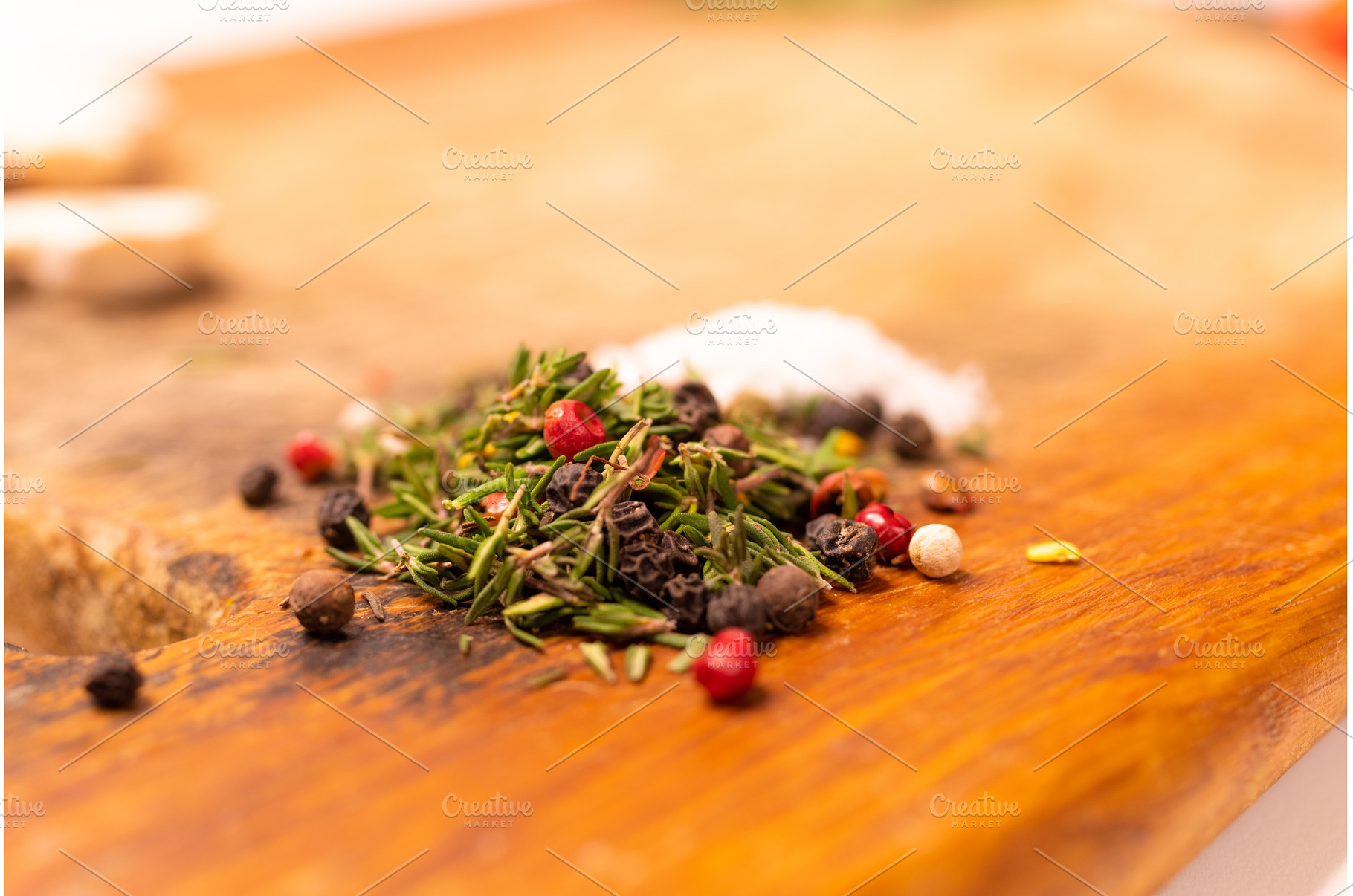 Macro photo of spices and seasonings, a Food & Drink Photo by Stockphoto by vzwer