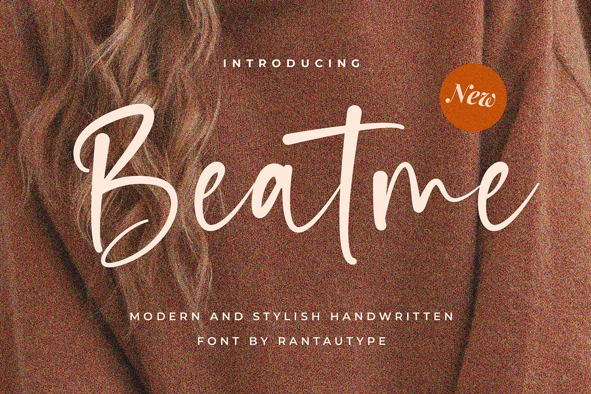 Beatme - Stylish Handwritten Font, a Font by RantautypeStudio (Photo 1 of 11)