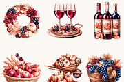Elegant Autumn Harvest Clipart, a Decorative Illustration by BusyDaydesign (Thumbnail 5 of 9)