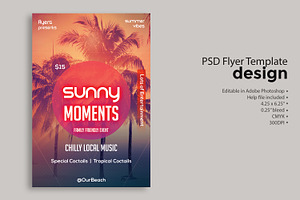 Sunny Moments PSD Flyer Template