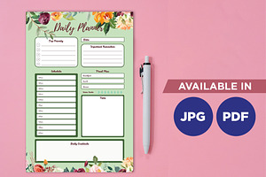 Floral Planner Printable