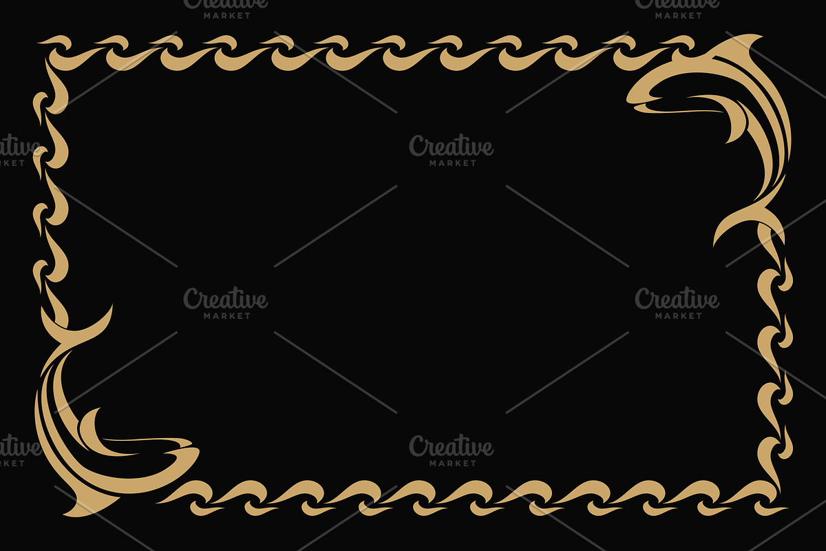 Ornamental Vector Frames & Borders, a Pattern Graphic by Newage Designs by Bora (Photo 8 of 8)