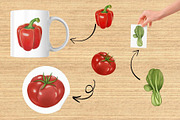Watercolor Vegetables, a Food Illustration by Elatedowl (Thumbnail 14 of 17)