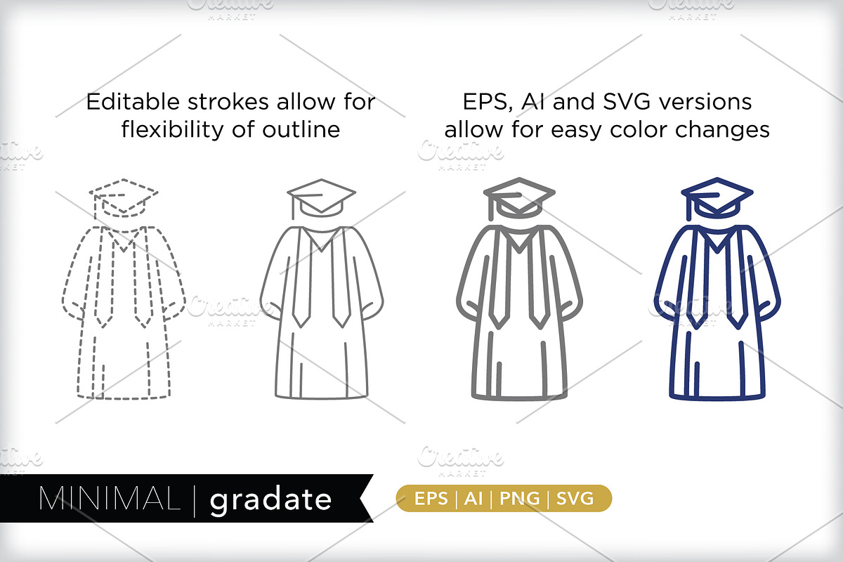 Minimal graduate icons, an Outline Icon by Picture Window (Photo 5 of 5)