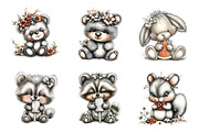 Whimsical Summer Animals Clipart, an Illustration by SinaCreation (Thumbnail 2 of 9)