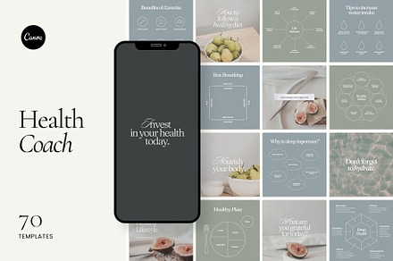 Health Coach Template - Canva, a Social Media Template by Willoe Studio