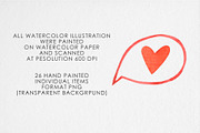 Watercolor Valentine Day Clipart, a Decorative Illustration by MilanaDesignShop (Thumbnail 3 of 3)