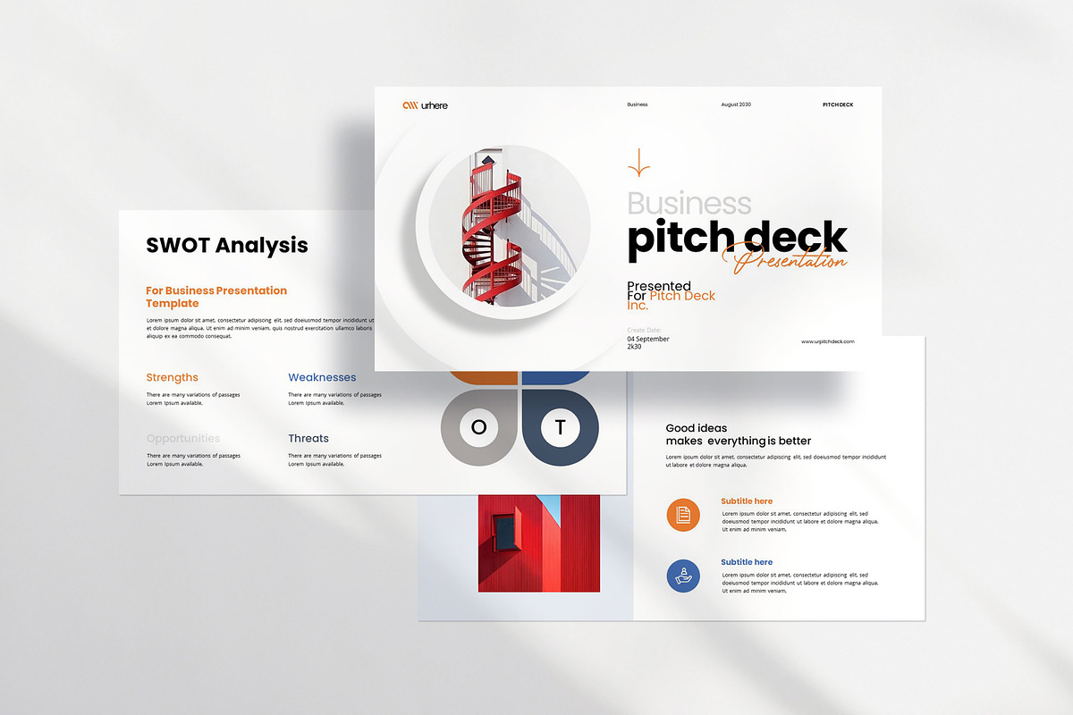 Business Pitch Deck Template, a Presentation Template by evgenystudio