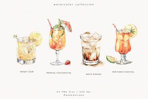 Watercolor Cocktails