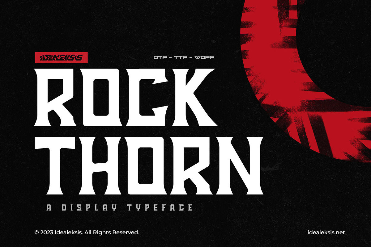 Rock Thorn Typeface, a Font by Ideal Eksis (Photo 1 of 9)