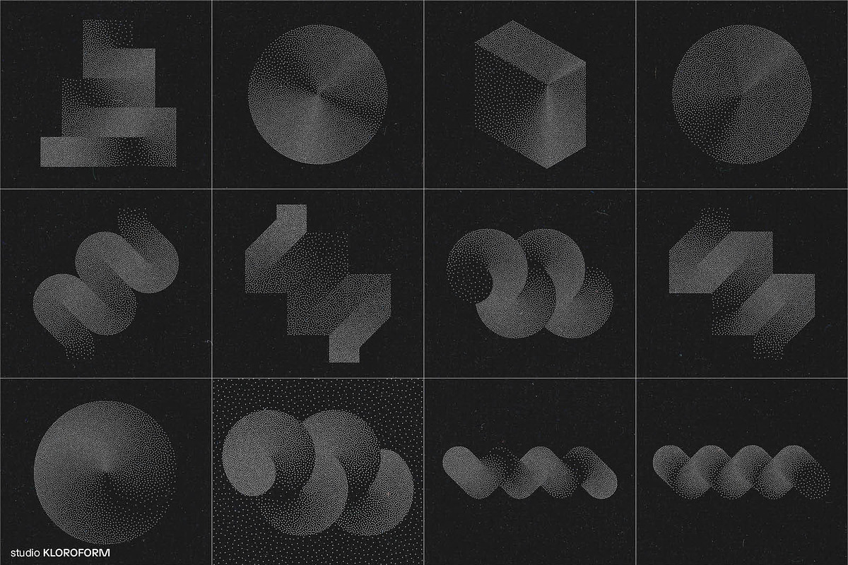 Stipple 1 - 100 dotted objects, an Object Graphic by kloroform (Photo 5 of 20)