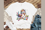Cute Whimsical Bird Clipart, an Illustration by Sublimation Artist (Thumbnail 2 of 9)