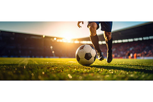 Dynamic soccer moment captured mid, a Sports & Recreation Photo by Igor Tichonow