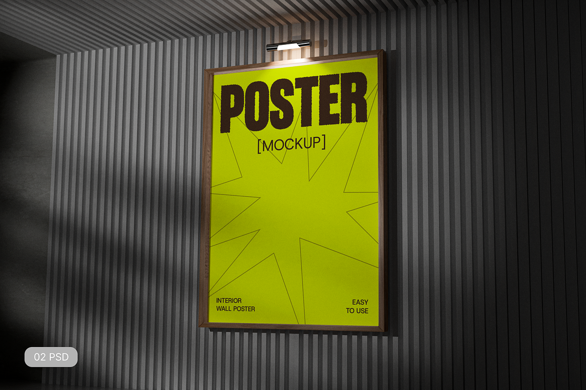 Interior Poster Mockup, an Advertising Mockup by Fourshape (Photo 5 of 6)