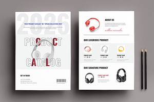 Clean Product Catalog Flyer Design, a Stationery Template by MightyDesign