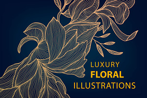 Luxury Floral Illustrations Set, a Decorative Illustration by Marylia