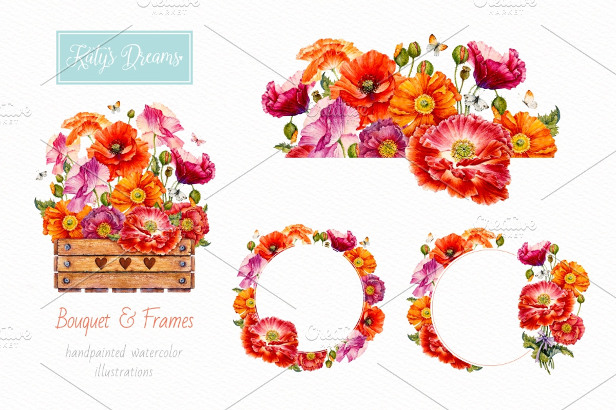 Poppy. Watercolor, a Decorative Illustration by Ekaterina Mikheeva (Photo 3 of 7)