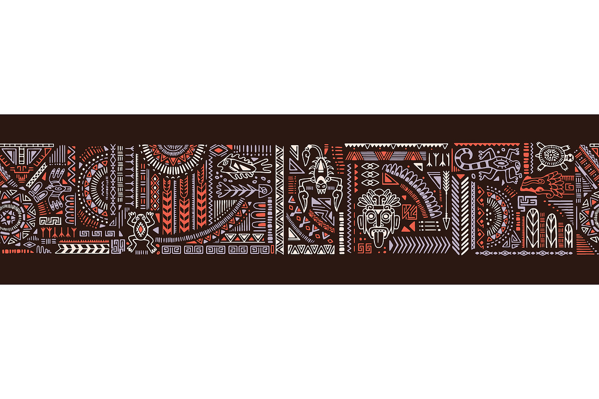 Aztec ornaments backgrounds set, a Decorative Illustration by PaperTrident (Photo 7 of 15)