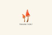 Mushrooms Watercolor Clipart Set, an Object Illustration by Lemonade Pixel (Thumbnail 5 of 5)