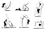 Yoga Poses Illustration Set, a Sport Illustration by Creative Stall (Thumbnail 6 of 11)