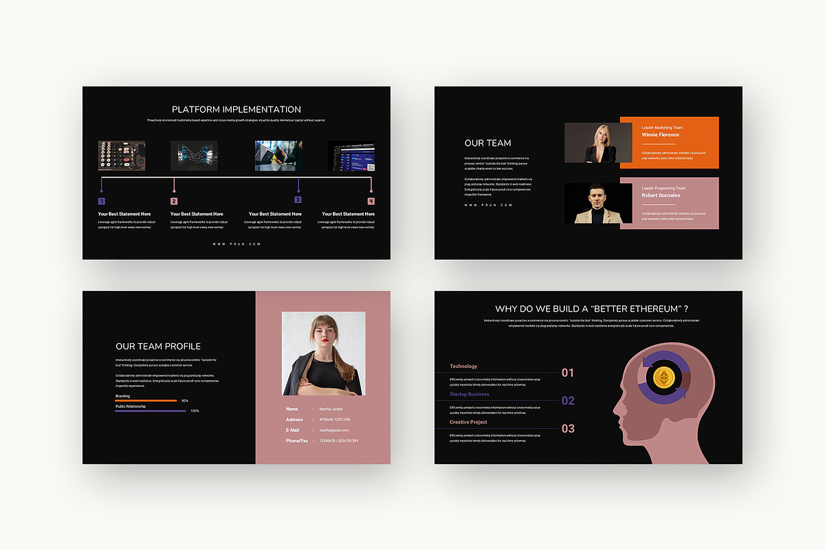 Prun : Crypto Business Powerpoint, a Presentation Template by Punkl Camp (Photo 12 of 16)