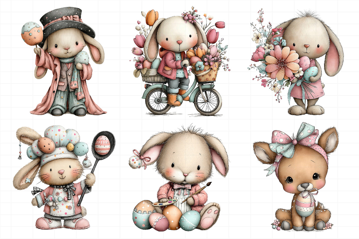 Whimsical Easter Clipart, an Illustration by Daily.Designs (Photo 7 of 8)
