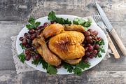 Thanksgiving dinner on rustic wooden, a Food & Drink Photo by etorres69 (Thumbnail 1 of 2)