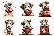 Funny Valentine Peeking Dog Clipart, an Illustration by Craft Nest (Thumbnail 3 of 11)