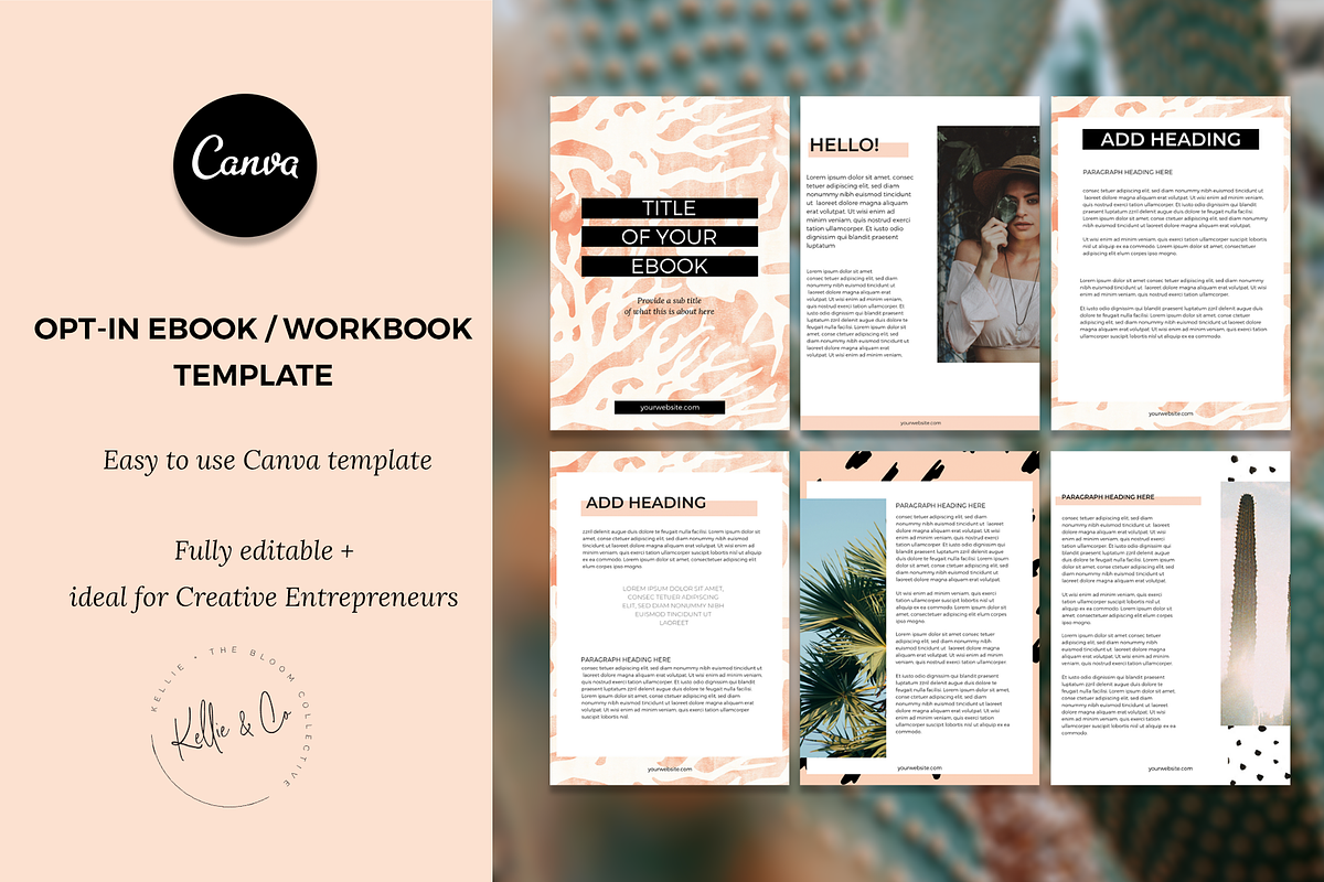 Canva eBook template: Peachy Perfect, a Magazine Template by Kellie & Co. (Photo 2 of 4)