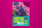 Space Psychedelic Hand Drawn Flyer, a Flyer Template by ashenterprise (Thumbnail 1 of 5)