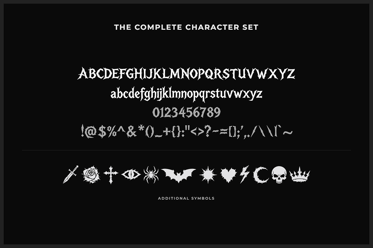 Thorn Tattoo Decorative Font, a Handwritten Font by Graphic Spirit (Photo 2 of 8)